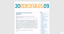 Desktop Screenshot of 30editoriales09.wordpress.com