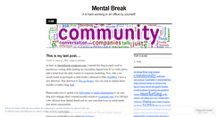 Desktop Screenshot of mentalbreak.wordpress.com