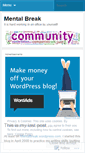 Mobile Screenshot of mentalbreak.wordpress.com
