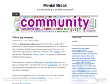 Tablet Screenshot of mentalbreak.wordpress.com