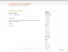 Tablet Screenshot of miscellaneousmentalstuff.wordpress.com