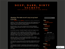 Tablet Screenshot of deepdarkdirtysecrets.wordpress.com