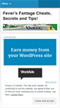 Mobile Screenshot of fantagefever.wordpress.com