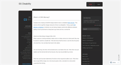 Desktop Screenshot of 1ssdisability.wordpress.com