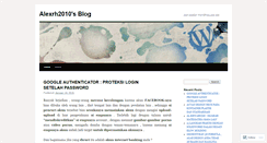 Desktop Screenshot of alexrh2010.wordpress.com