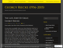 Tablet Screenshot of georgyriecke.wordpress.com