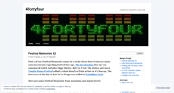 Desktop Screenshot of 4fortyfour.wordpress.com