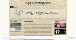 Desktop Screenshot of iloveslweddingfashion.wordpress.com