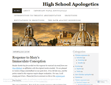 Tablet Screenshot of highschoolapologetics.wordpress.com