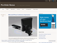 Tablet Screenshot of preorderbonus.wordpress.com