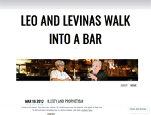 Tablet Screenshot of leoandlevinaswalkintoabar.wordpress.com