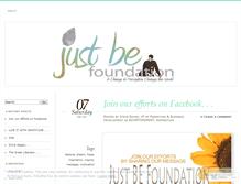 Tablet Screenshot of justbefoundation.wordpress.com