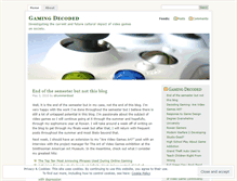 Tablet Screenshot of gamingdecoded.wordpress.com