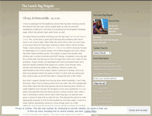 Tablet Screenshot of lunchbagbrigade.wordpress.com