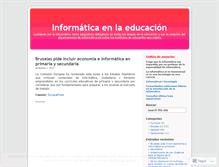 Tablet Screenshot of informaticaenlaeducacion.wordpress.com