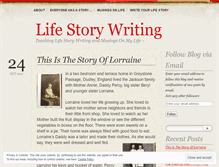 Tablet Screenshot of lifestorywriting.wordpress.com