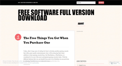 Desktop Screenshot of freesoftwarefullversion.wordpress.com