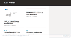 Desktop Screenshot of gabewarren.wordpress.com