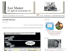 Tablet Screenshot of iyermatter.wordpress.com