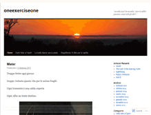 Tablet Screenshot of oneexerciseone.wordpress.com