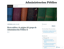 Tablet Screenshot of administracionpublicaciencia.wordpress.com