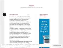 Tablet Screenshot of aashinya.wordpress.com