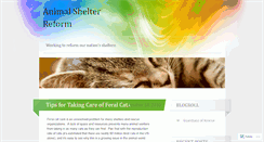 Desktop Screenshot of animalshelterreform.wordpress.com