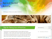 Tablet Screenshot of animalshelterreform.wordpress.com
