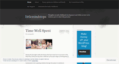 Desktop Screenshot of littlemindsteps.wordpress.com
