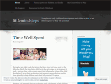 Tablet Screenshot of littlemindsteps.wordpress.com