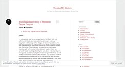 Desktop Screenshot of openmasters.wordpress.com