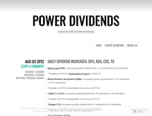 Tablet Screenshot of powerdividends.wordpress.com