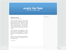 Tablet Screenshot of emptyhipflask.wordpress.com