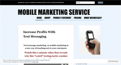 Desktop Screenshot of mobilemarketingservice.wordpress.com