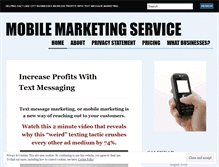 Tablet Screenshot of mobilemarketingservice.wordpress.com