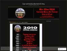 Tablet Screenshot of hopeandfreedomfilmfestival.wordpress.com