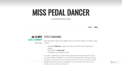 Desktop Screenshot of misspedaldancer.wordpress.com