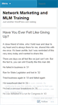 Mobile Screenshot of networkingandmlmtraining.wordpress.com
