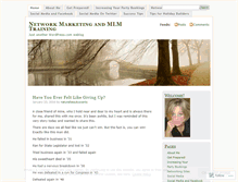 Tablet Screenshot of networkingandmlmtraining.wordpress.com