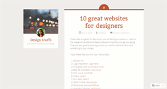 Desktop Screenshot of designstuffs.wordpress.com