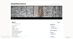 Desktop Screenshot of elizabethbornbaron.wordpress.com