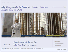 Tablet Screenshot of mycorporatesolutions.wordpress.com