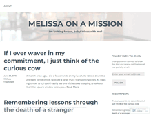 Tablet Screenshot of melissaonamission.wordpress.com