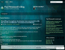 Tablet Screenshot of fiqifitransyah.wordpress.com