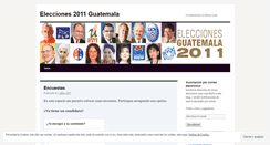 Desktop Screenshot of eleccionesgt2011.wordpress.com