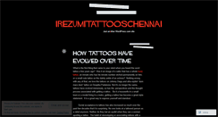 Desktop Screenshot of irezumitattooschennai.wordpress.com