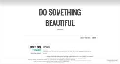 Desktop Screenshot of dosomethingbeautifulthebook.wordpress.com