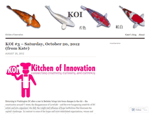 Tablet Screenshot of kitchenofinnovation.wordpress.com