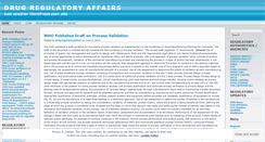 Desktop Screenshot of drugregulatoryaffairs.wordpress.com