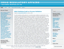 Tablet Screenshot of drugregulatoryaffairs.wordpress.com